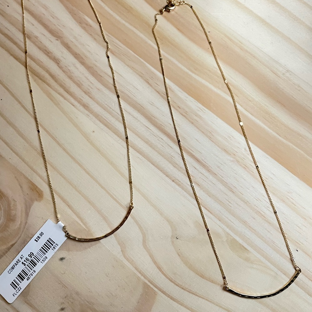 NEW WITH TAGS- Two gold necklaces